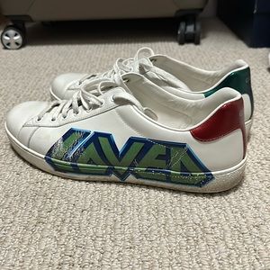Men’s Gucci Ace Sneakers Metallic “Loved”